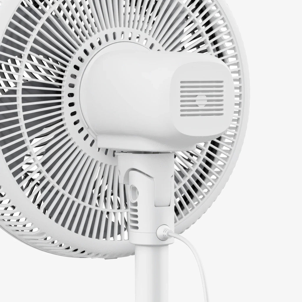 AirFlo™ Slim 43" Hybrid Pedestal Fan - Ultra- Quiet Air Circulator - White/Grey
