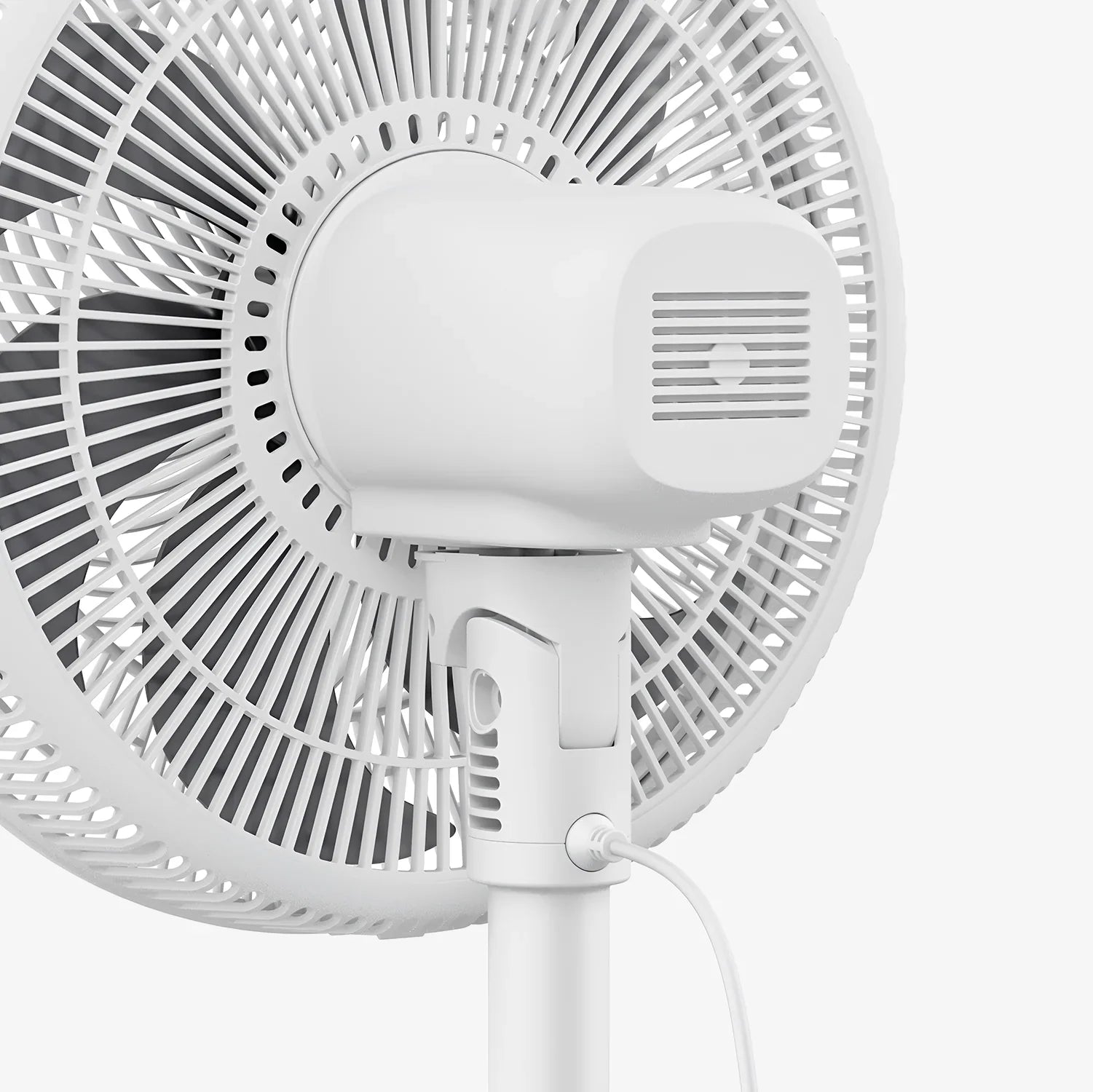 AirFlo™ Slim 43" Hybrid Pedestal Fan - Ultra- Quiet Air Circulator - White