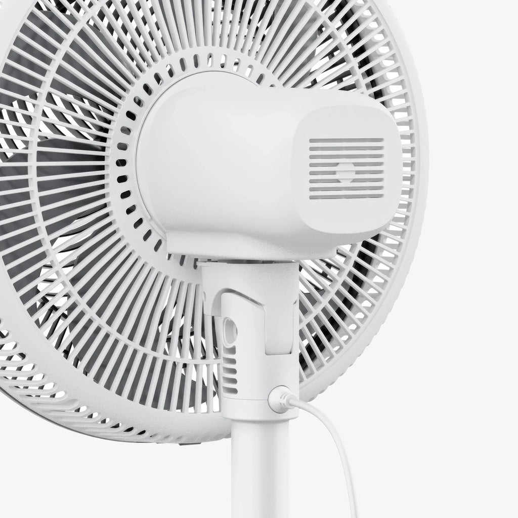 AirFlo™ Slim 43" Hybrid Pedestal Fan - Ultra- Quiet Air Circulator - White/Black