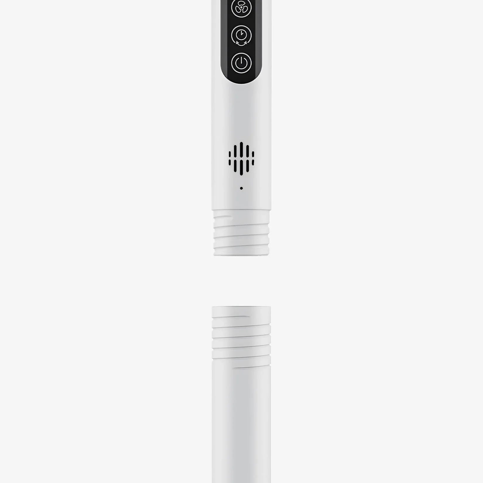 AirFlo™ Slim 43" Hybrid Pedestal Fan - Ultra- Quiet Air Circulator - White/Black