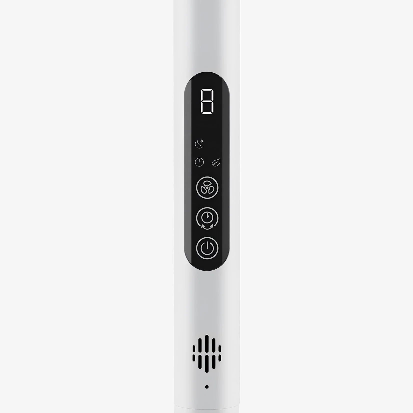 AirFlo™ Slim 43" Hybrid Pedestal Fan - Ultra- Quiet Air Circulator - White/Black