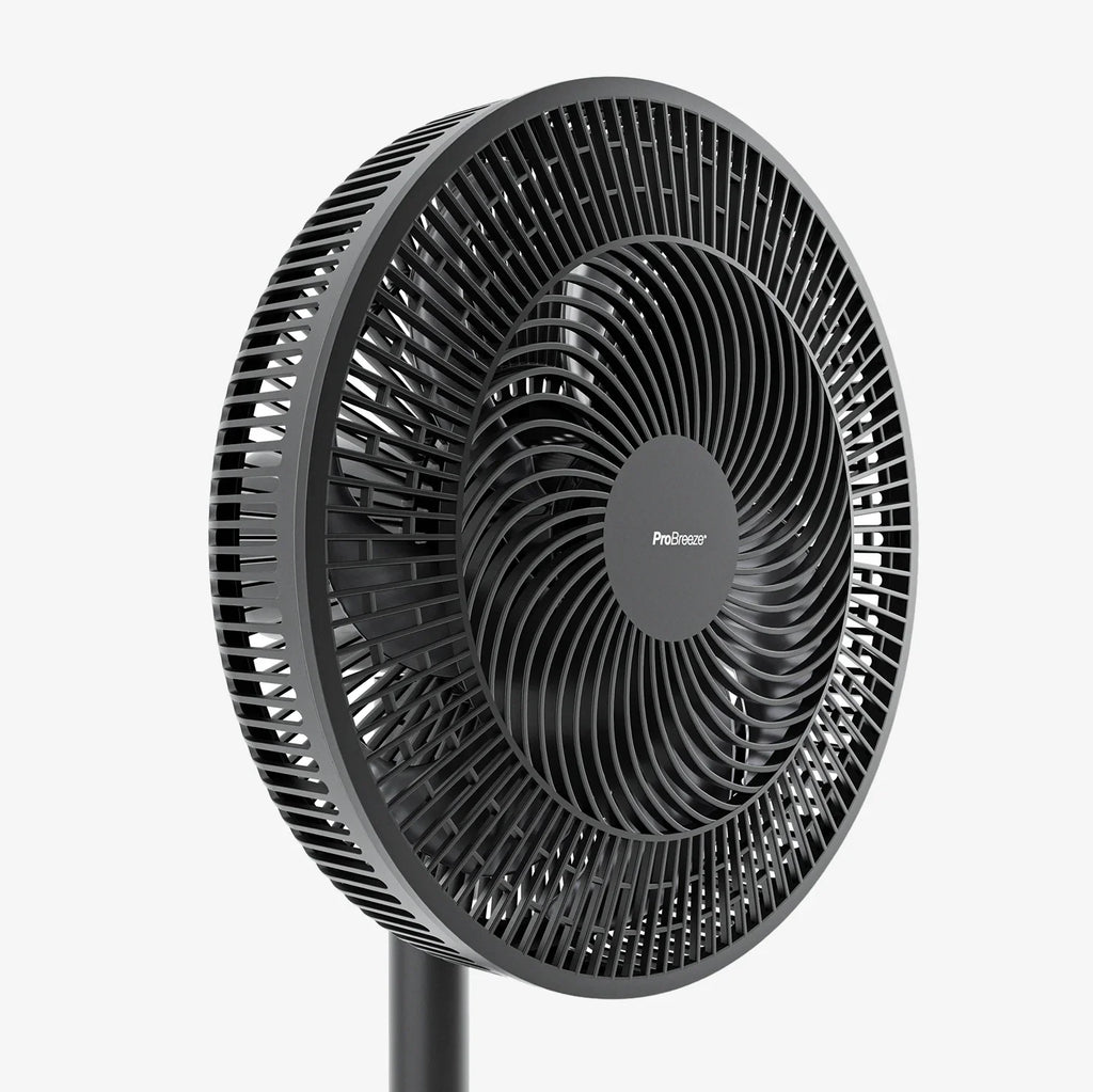 AirFlo™ Slim 43" Hybrid Pedestal Fan - Ultra- Quiet Air Circulator - Black
